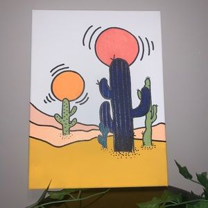 9 by 12 canvas painting of a fun desert day!